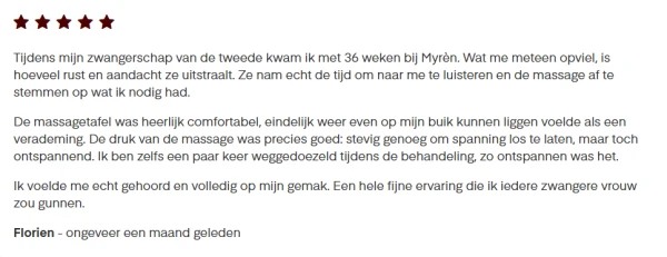 Review zwangerschapsmassage Deventer